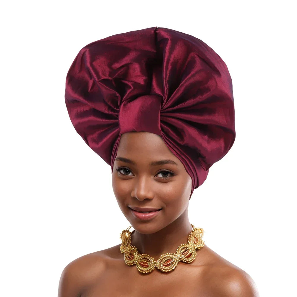 Gele Headtie Already Made African Head Wraps for Women Turban Femme Gelee Nigerian Aso Oke Bonnet Femme Diamonds Headtie 2025
