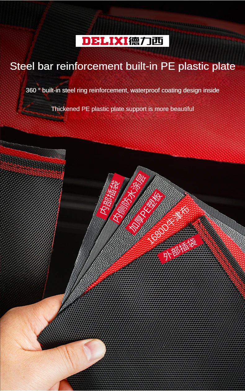 Bolsa de herramientas profesional, organizador de almacenamiento resistente para garaje, mochila de electricista, bolsa de herramientas, bolsas de ferretería