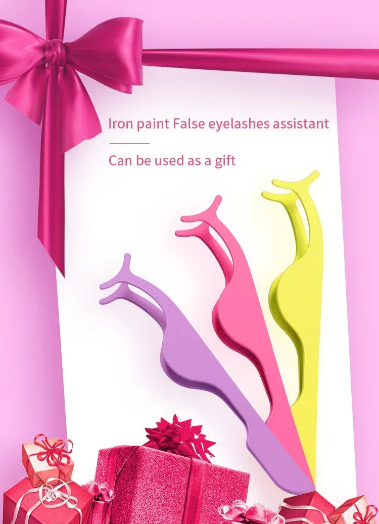 Sminkeverktøy 1 stk. falske øyevipper pinsett falske øyevippeapplikator hjelpekrøller minkøyevipper profesjonell pinsettverktøy