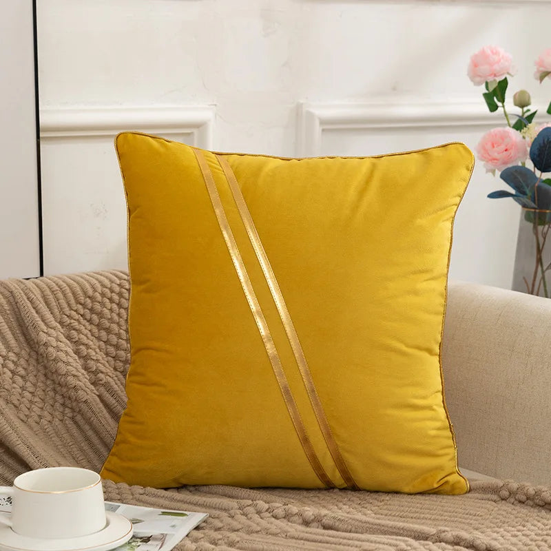 Fløyelsputetrekk til stue, sofa, soverom, hjemmedekorasjon, ensfarget, mykt og komfortabelt putetrekk, kasteputetrekk