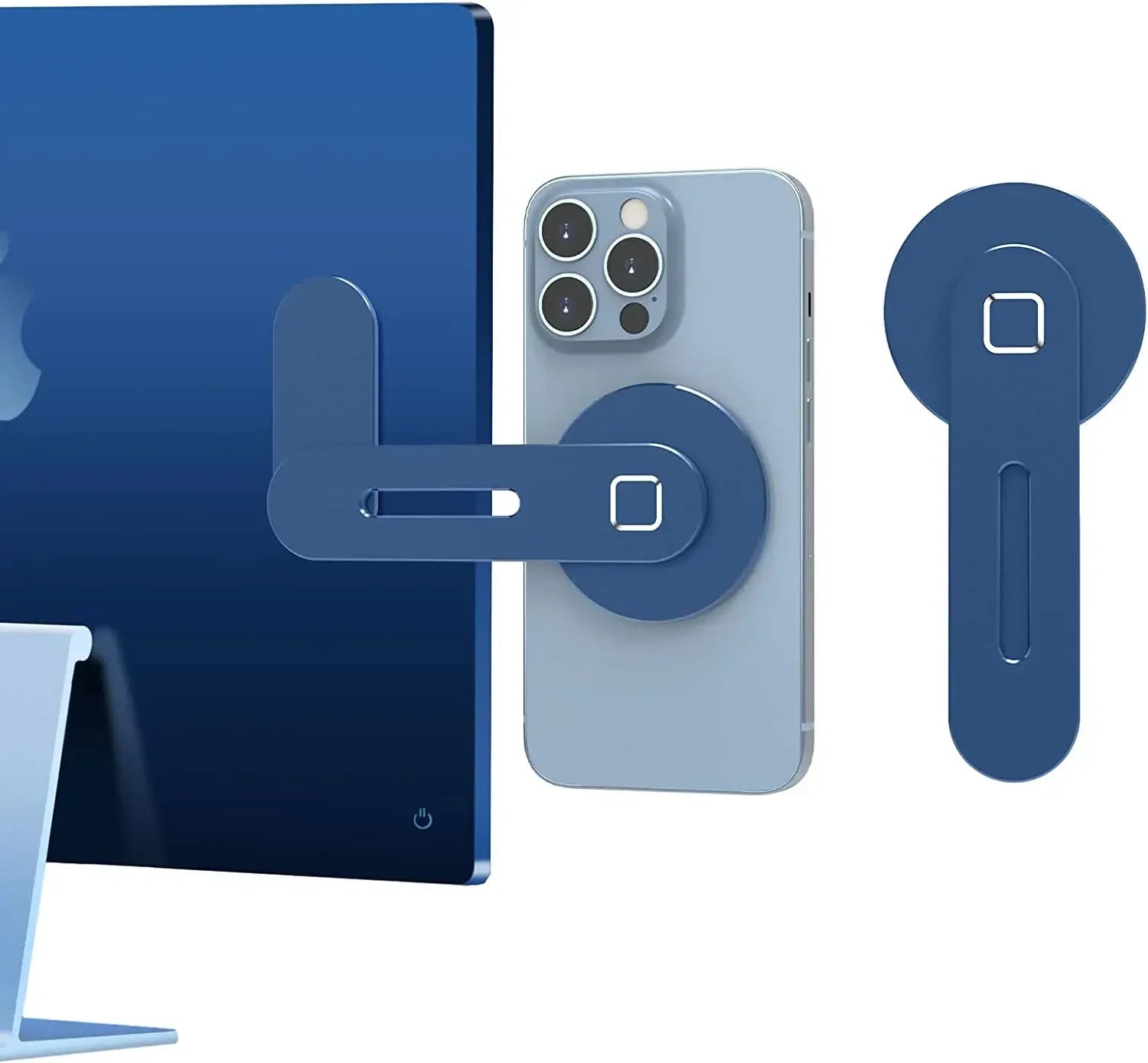 Soporte Magnético para Teléfono de Portátil, Soporte Delgado y Plegable para Monitor de Ordenador Compatible con la Serie iPhone 14 13 12 y Todos los Teléfonos