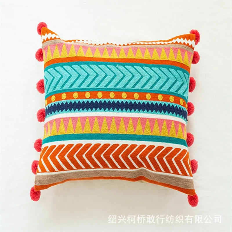 Marokkansk putetrekk Stue Sofadekor Håndlaget putetrekk Indisk eksotisk etnisk stil Boho broderi putetrekk