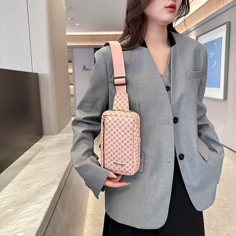 Bolsos de PU y monederos Simplicidad Moda Bolso de pecho para mujer Bolsos bandolera deportivos Bolsos de hombro de alta calidad para mujer