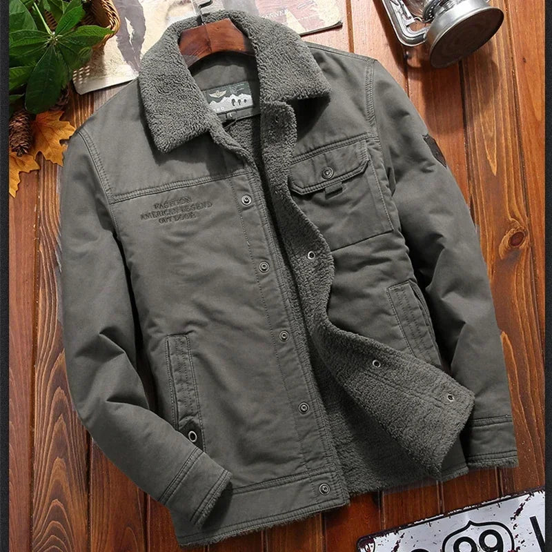 Vêtements d'extérieur polaire Bomber veste coupe-vent homme épais chaud homme Parkas militaire hommes vestes d'hiver col fourrure manteaux