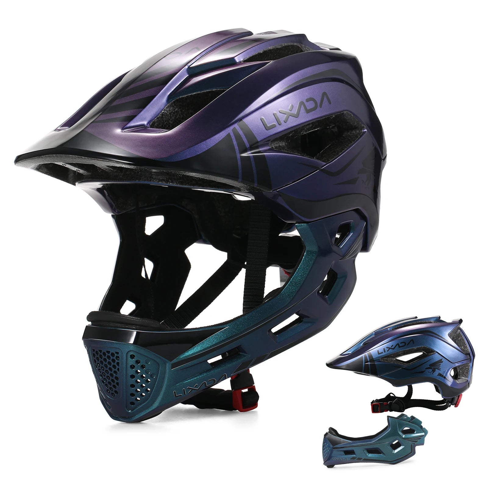 Lixada Casque intégral pour enfants, détachable, équipement de sécurité pour le sport, le vélo, le skateboard, le roller
