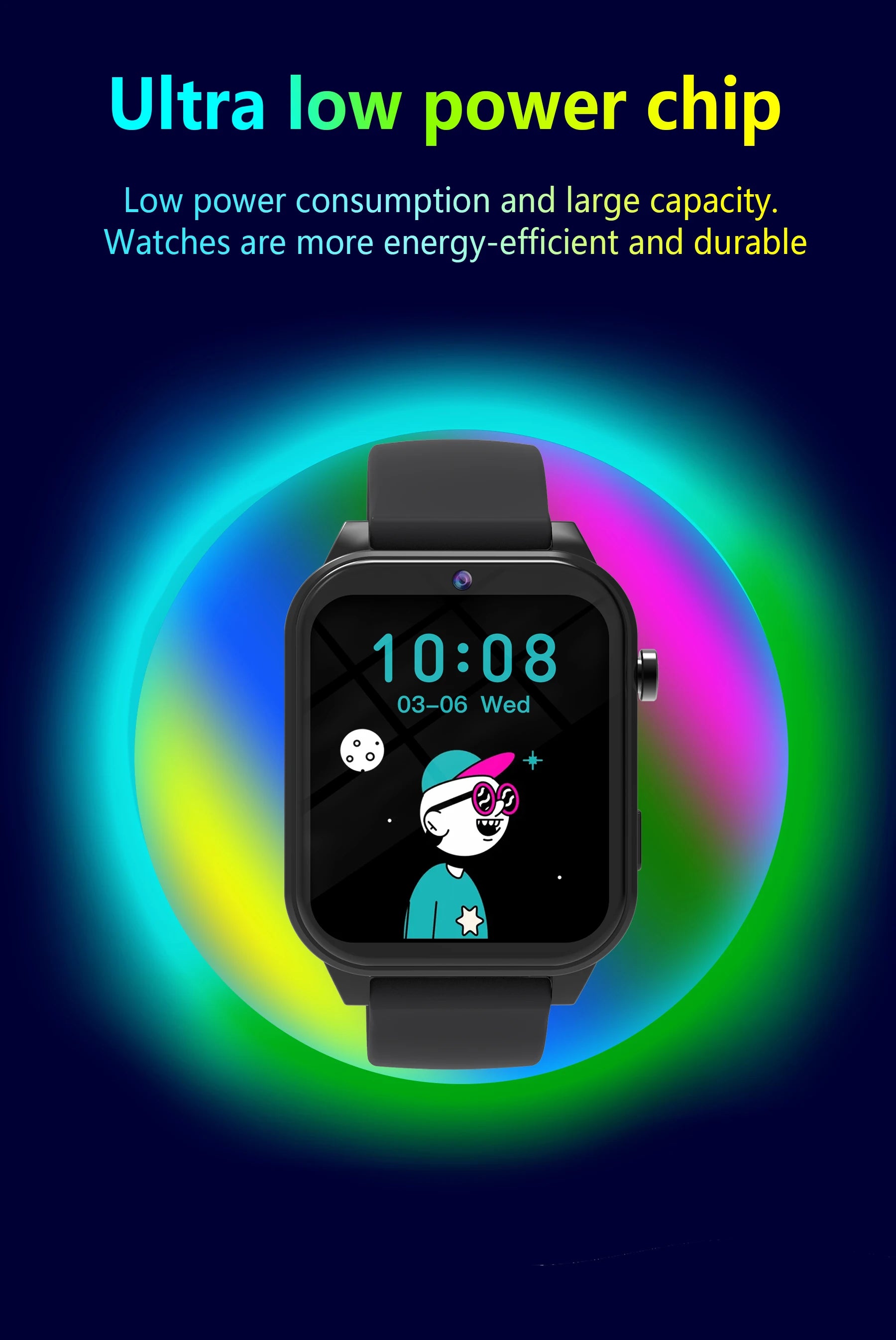 Montre connectée pour enfants, 18 jeux, étanche, lampe torche, télécommande, photographie, cadeau de vacances et d'anniversaire pour garçons et filles