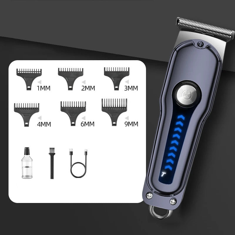 Máquina cortapelos USB recargable sin cable, máquina de corte de pelo con cuchilla en T, uso doméstico para estilizar, cortabarbas para barberos