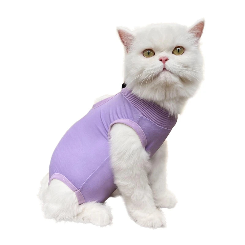 Combinaison de sevrage pour chat, vêtements de récupération anti-léchage après chirurgie, combinaison douce pour chiot et chaton, combinaison de soins pour chat, gilet pour animaux de compagnie