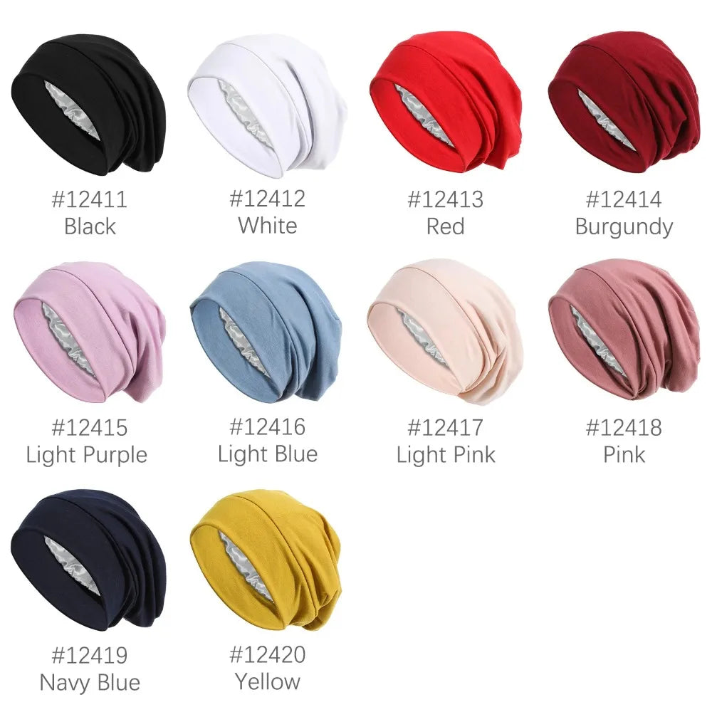 Satin Turban Sleep Cap