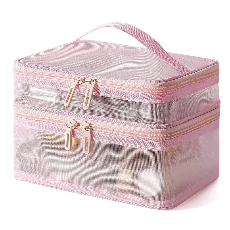 Neceser de viaje de gran capacidad, bolsa de aseo conveniente, bolsa de almacenamiento de viaje al aire libre, estuche de maquillaje impermeable para mujer, nuevo