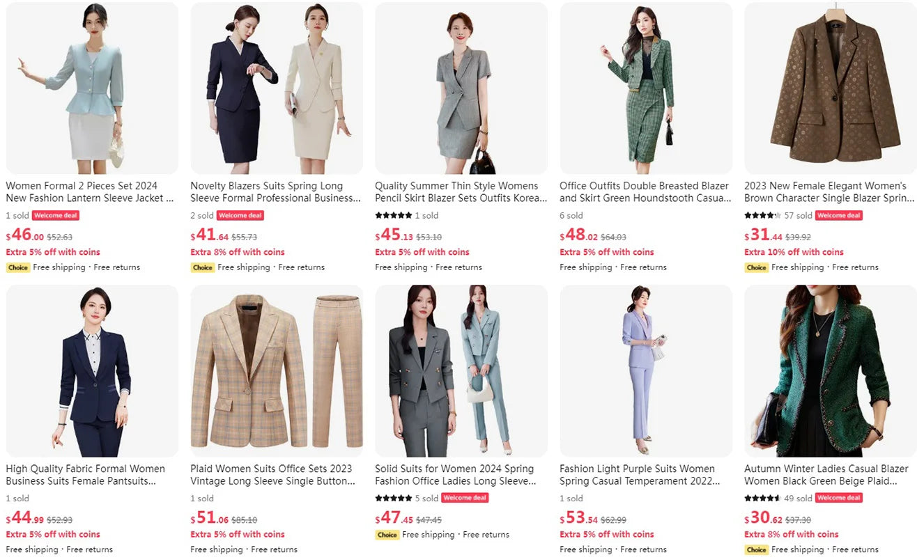 Trajes de falda de negocios para mujer, de primavera, formales, uniformes, blazers femeninos para mujer, conjuntos profesionales para oficina