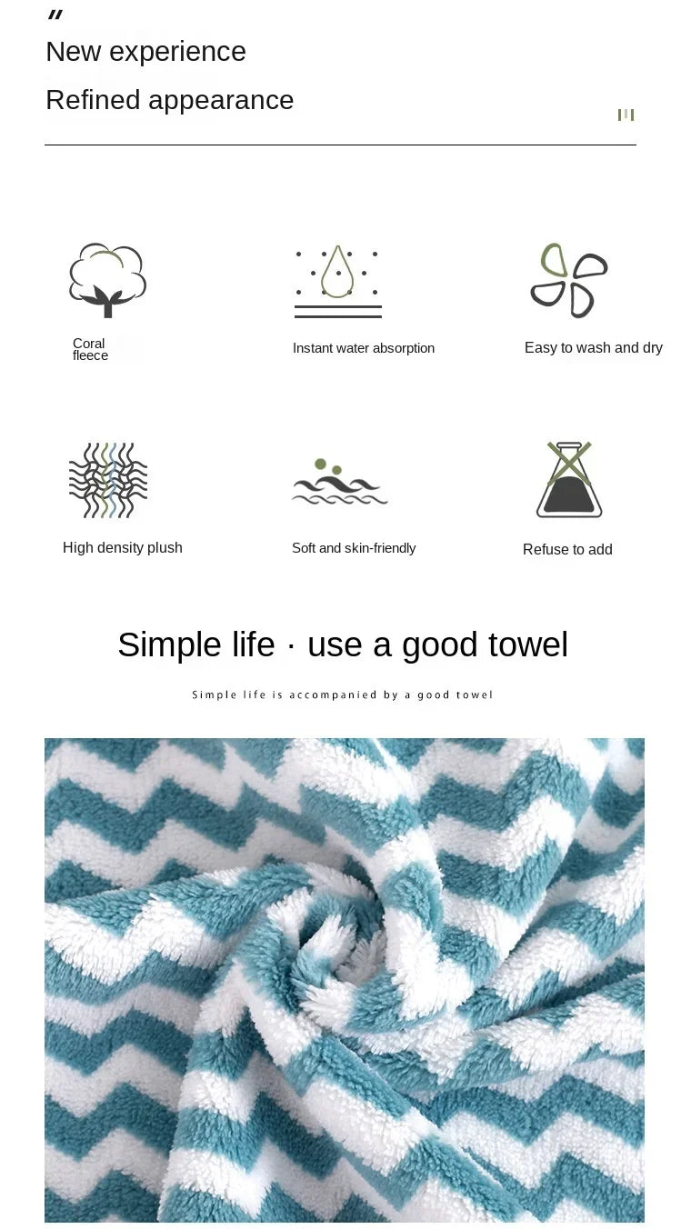 Serviette de bain pour adultes, grande serviette de plage, absorbante, séchage rapide, enveloppement corporel, serviettes de douche pour le visage et les cheveux, 2 pièces 70 x 140 cm 35 x 75 cm