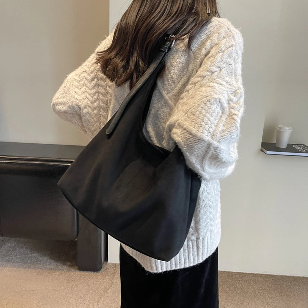 Suede Hobo Tote