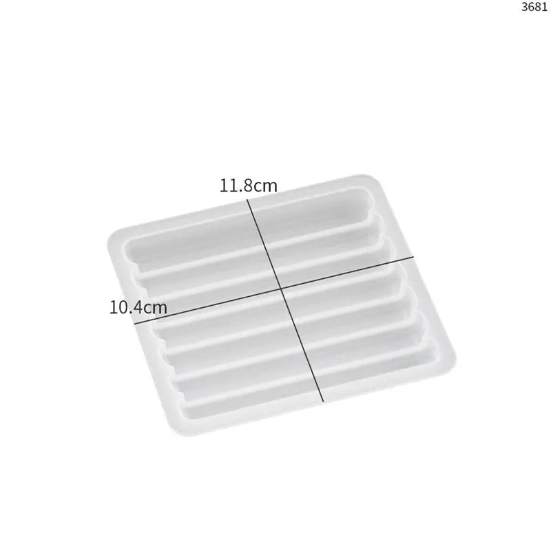 Moules en silicone pour dessous de verre, rayures carrées, pour tasse à thé, plateau, moule en silicone, résine époxy, artisanat fait main, moulage, décoration d'intérieur