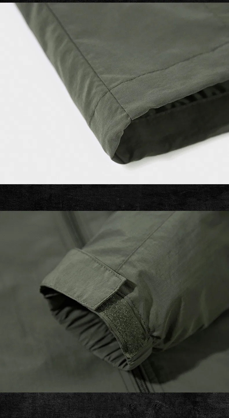 Chaqueta de hombre para senderismo y camping al aire libre, impermeable, cortavientos con capucha, abrigo informal nuevo de otoño, chaqueta táctica militar para hombre 6XL