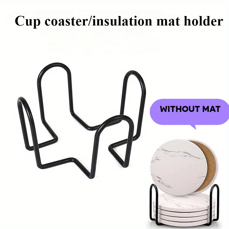 1 support de dessous de verre, support de rangement pour tapis de table, support pour tasse à thé, café, set de table, organisateur de rangement, accessoires de cuisine