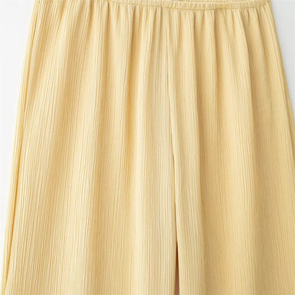 Pijama para mujer, conjunto de 2 piezas estilo kimono, blusas sueltas con cordones, pantalones anchos, ropa de dormir para mujer