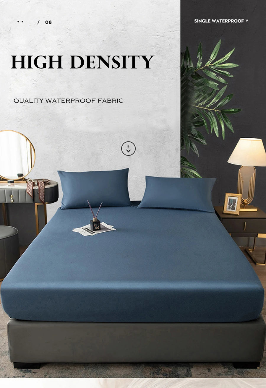 WOSTAR Waterproof mattress protector cover 150x190 single double queen king size elastic fitted sheet style bed protection pad