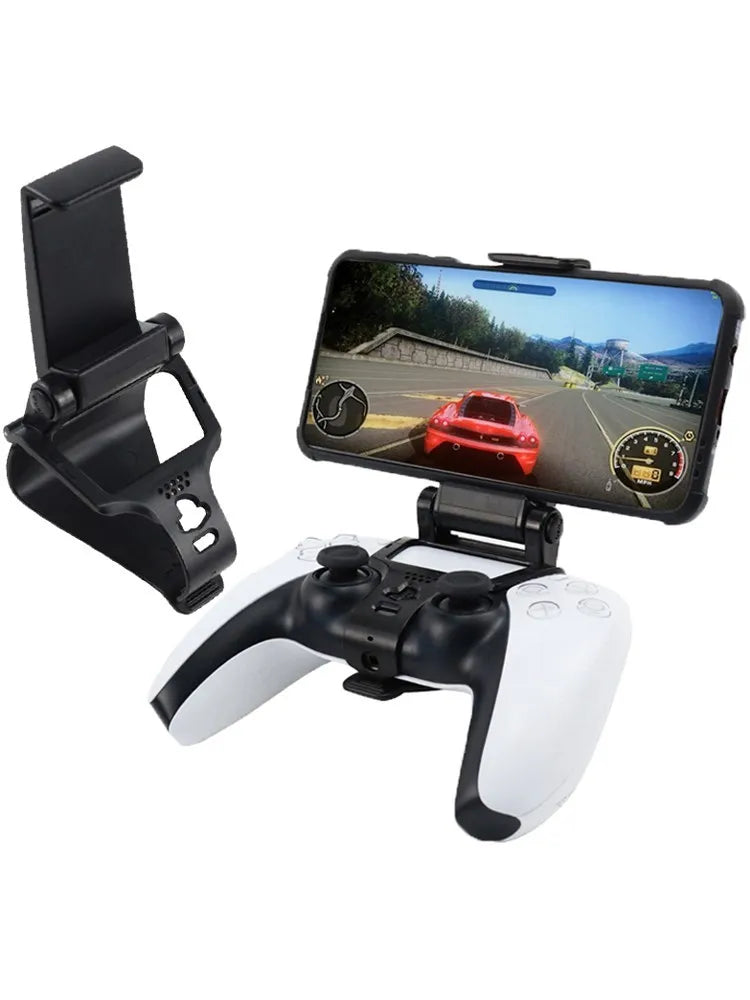 For PS5 Controller Gamepad Mobile Cell Phone Stand Smart Grip Mounting Bracket Suit for PS5 Accessories with Adjustable Width