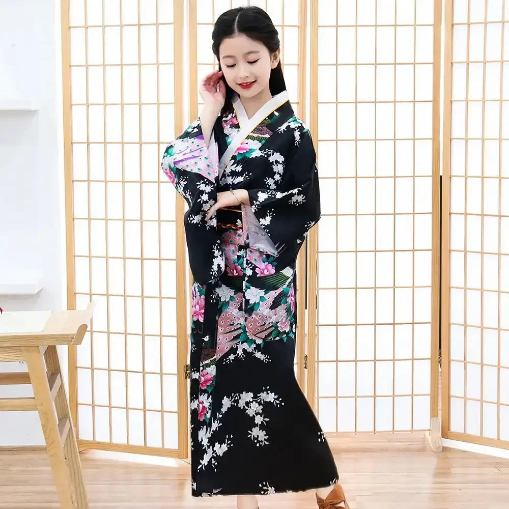 Girls’ Japanese Yukata Kimono