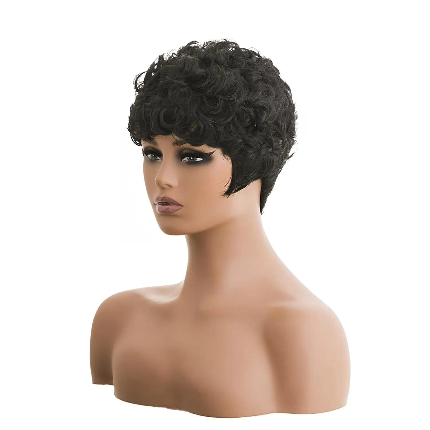 Peluca corta Pixie para mujeres negras, pelucas cortas afro naturales negras Pixie, peluca corta Pixie para mujeres negras África