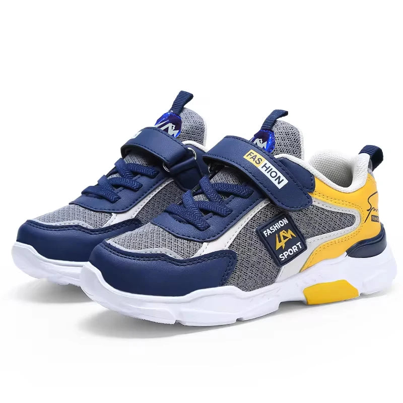Zapatillas para niños Calzado deportivo informal para niños Transpirables Verano Malla Niños Cierre de gancho y bucle Estudiantes Zapatillas para correr Niñas Escuela