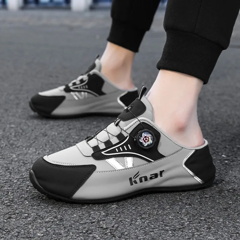 Zapatos de Hombre Moda Verano Suela Blanda Medias Pantuflas Casuales Versátiles Zapatos de Hombre de Moda Tendencia Zapatos Baotou para Exteriores