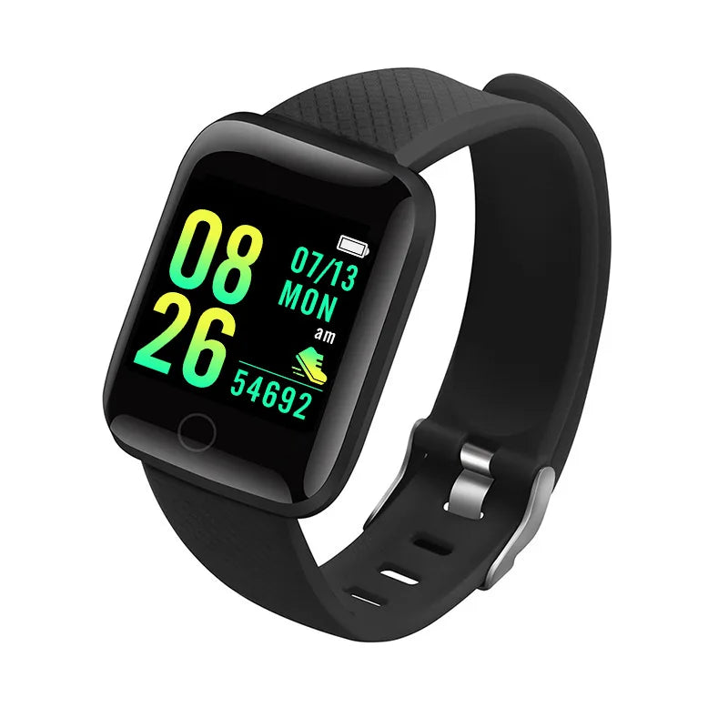 Smart Watch 116Plus D13 Y68 Pulsera deportiva para correr y monitorear el ritmo cardíaco, recordatorio de mensajes, reloj inteligente para hombre y mujer