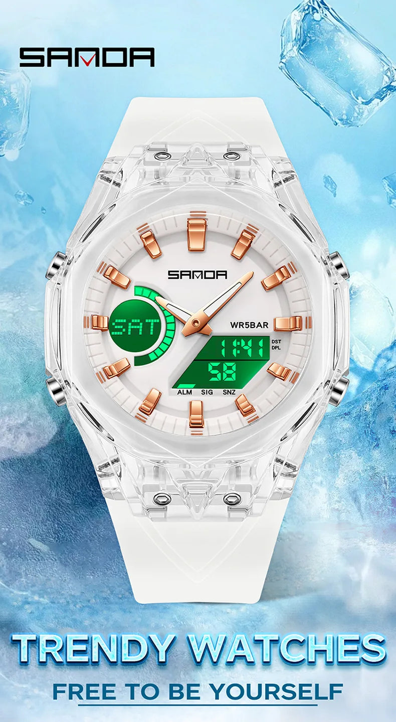 Relojes deportivos digitales para hombre, marca de lujo, relojes de pulsera de cuarzo para hombre, reloj de pulsera multifunción de doble pantalla