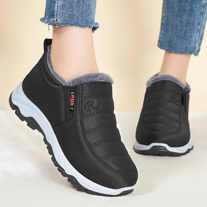 Shoes Women'S Suede Snow Boots For Winter Warmth Waterproof Sliding Boots For Warmth Outdoor Short Boots Free Shippiing