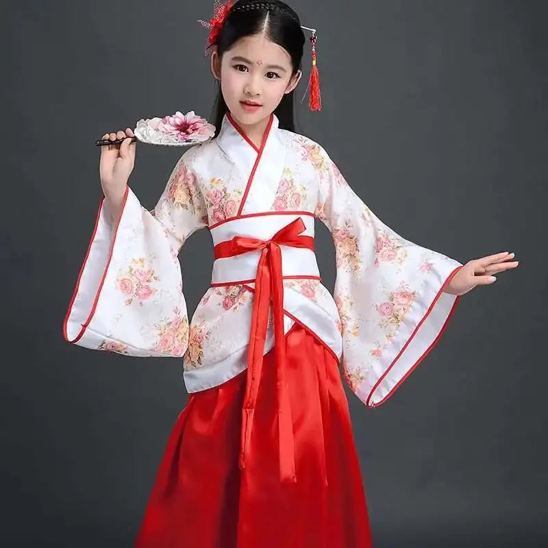 Disfraz de Hanfu Yukata para Niñas