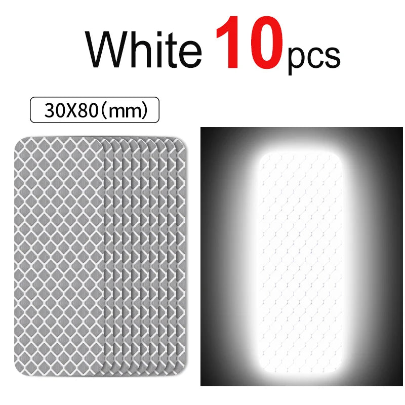10~60 stk. sykkelrefleksklistremerker sikker 30x80 mm varselstripe bil motorsykkel nattsikkerhetsmerke sykkelfelgrammerefleks