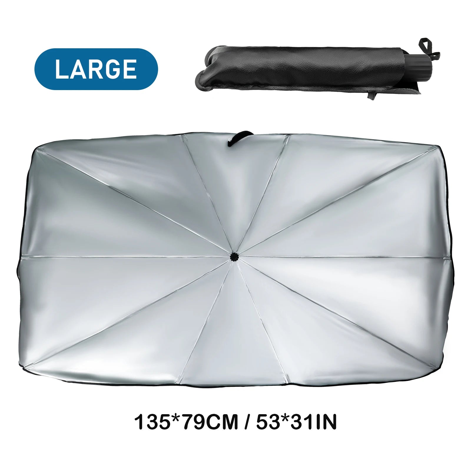 Paraguas parasol plegable para parabrisas de coche, cubierta UV, parasol reflectante, aislamiento térmico, visera de ventana delantera, protección interior