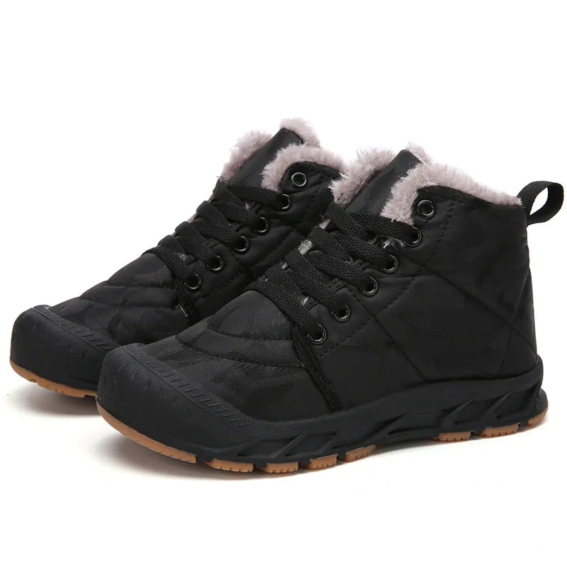 Waterproof Winter Children Snow Boots Warm Outdoor Shoes Boy Girl Short Boots Fashion Comfortable Non-Slip Sneakers Kids Boots