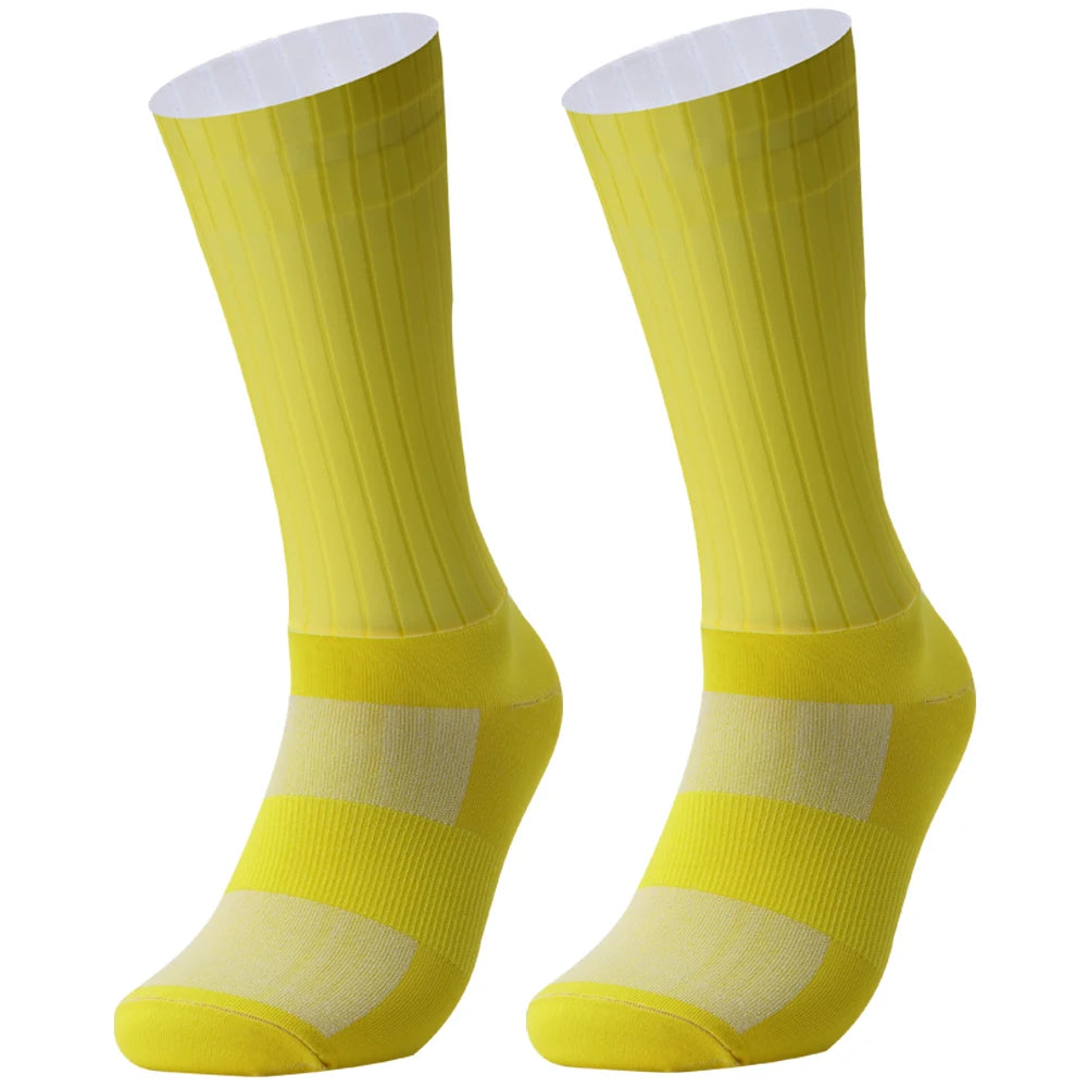 Calcetines de Ciclismo Antideslizantes con Silicona Whiteline para Verano 2024 Calcetines Aero para Hombre Calcetines Deportivos de Ciclismo para Correr Calcetines de Bicicleta Calcetines Ciclismo