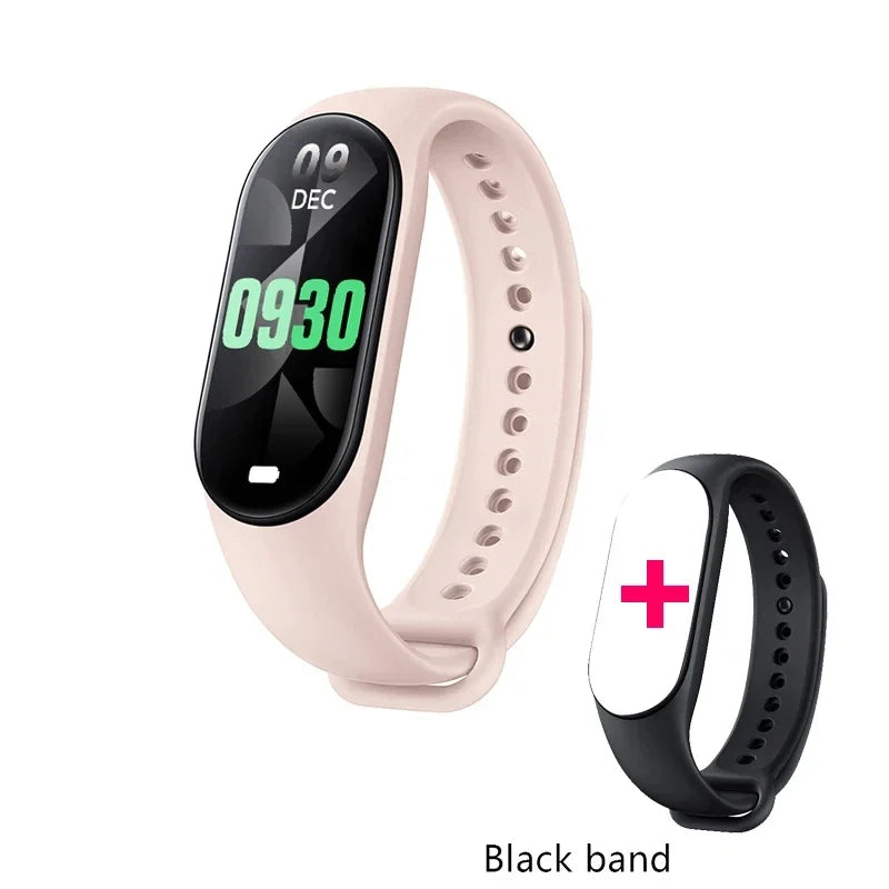 Pulsera inteligente multifunción con monitor de ritmo cardíaco, presión arterial, pasos, música, monitorización del sueño, reloj deportivo inteligente M8