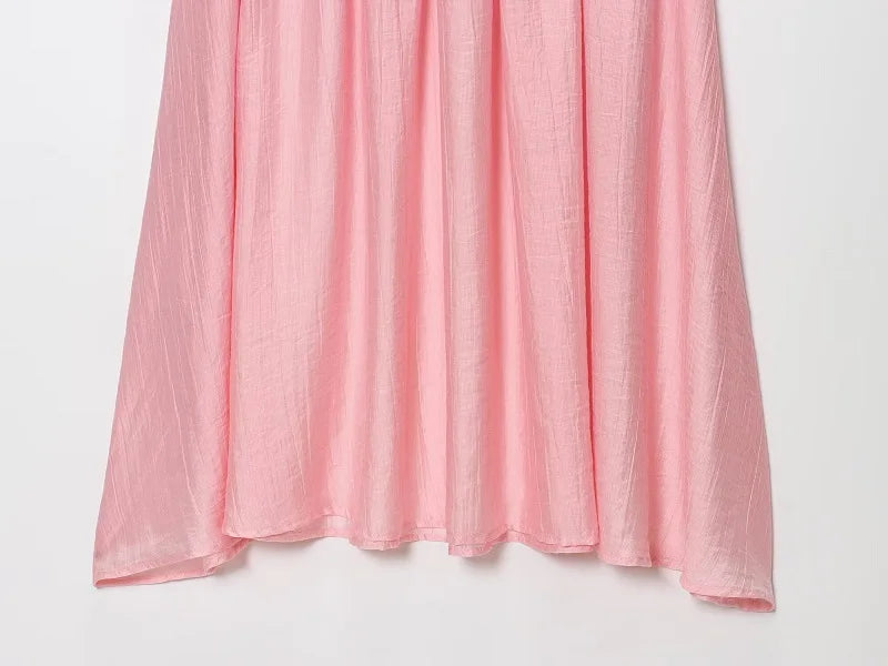 MUJER Conjunto de Falda Tejida Rosa 2 Piezas Falda Larga Plisada para Mujer Top con Volantes sin Hombros Conjunto de Faldas para Mujer Atuendo de Verano