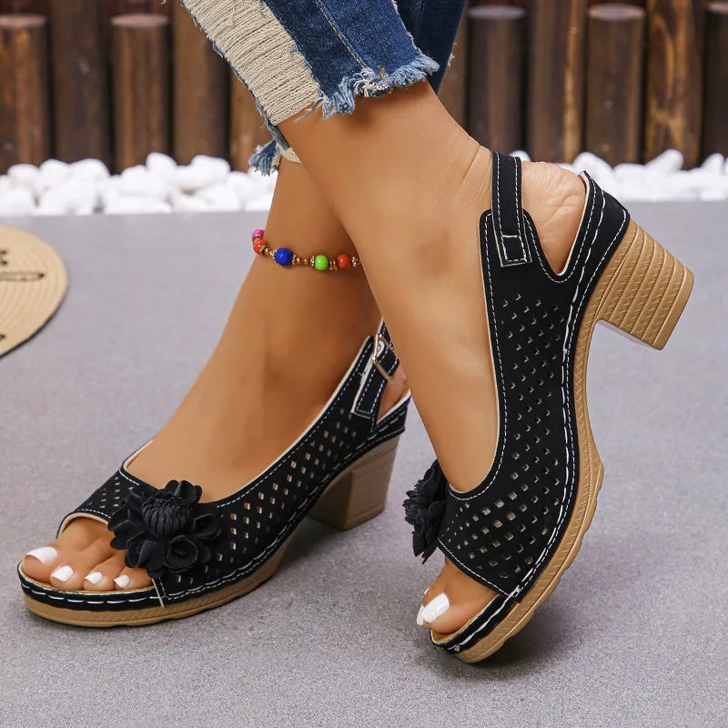 Sandalias retro sin cordones para mujer: elegantes, cómodas y atemporales