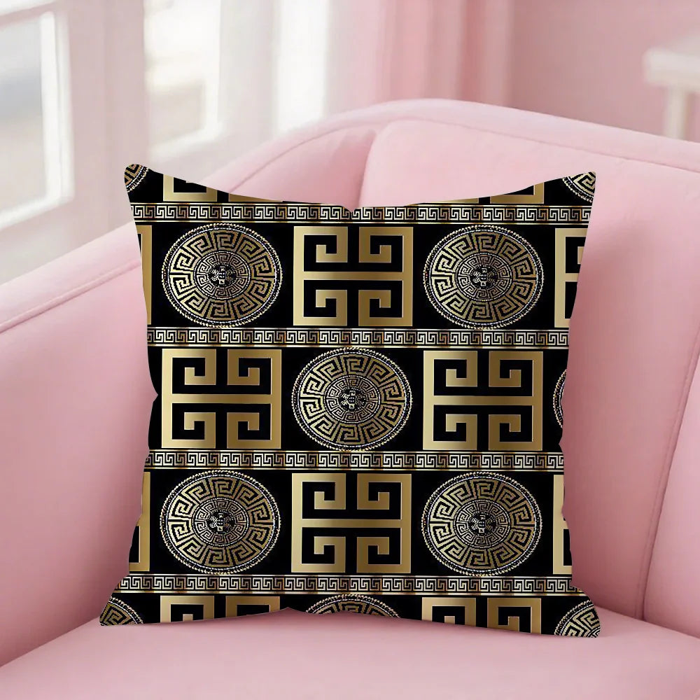 Greek Pattern Pillow Cover