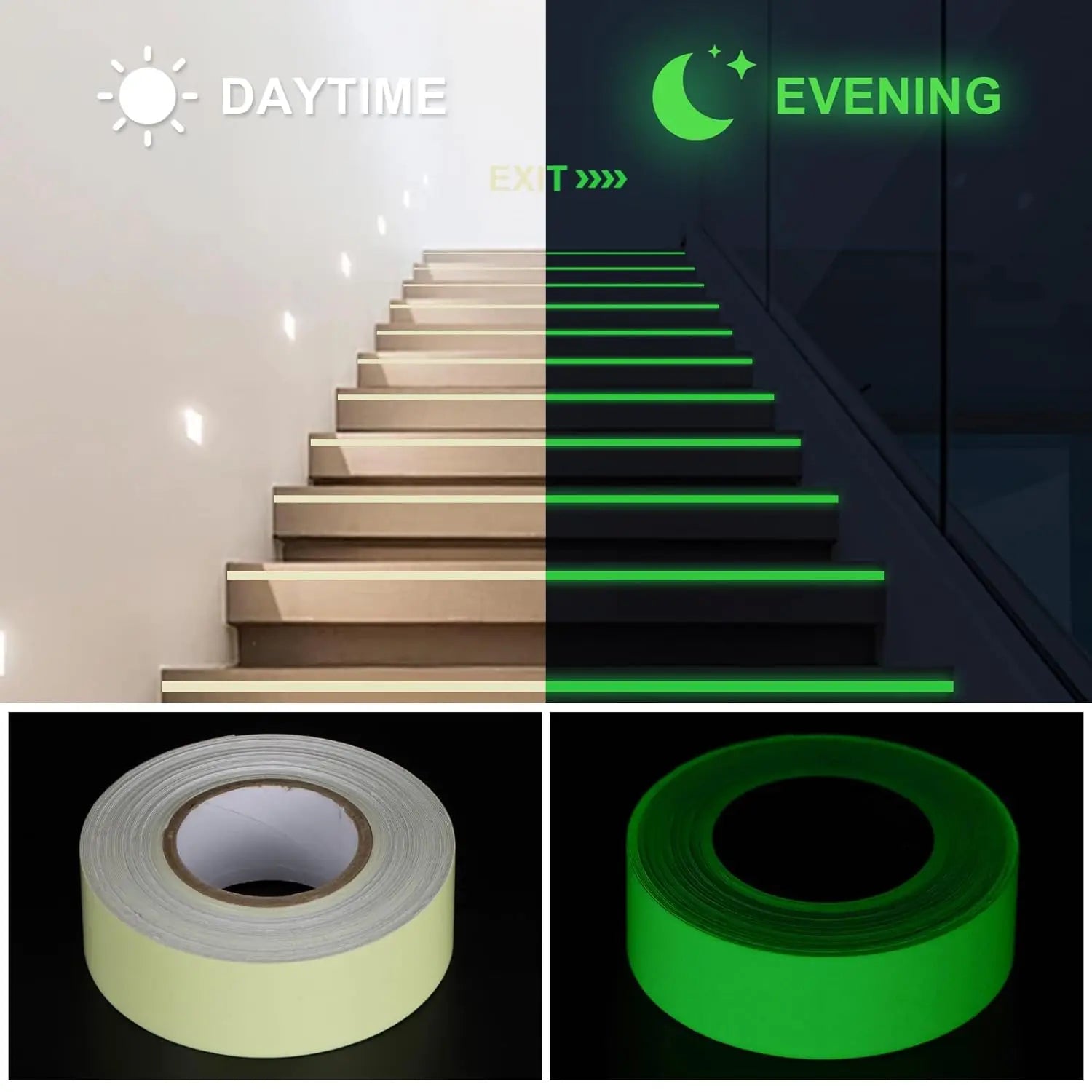 Green Glow Safety Tape