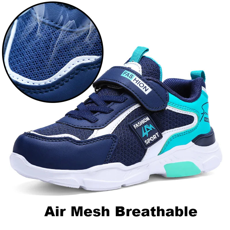 Zapatillas para niños Calzado deportivo informal para niños Transpirables Verano Malla Niños Cierre de gancho y bucle Estudiantes Zapatillas para correr Niñas Escuela