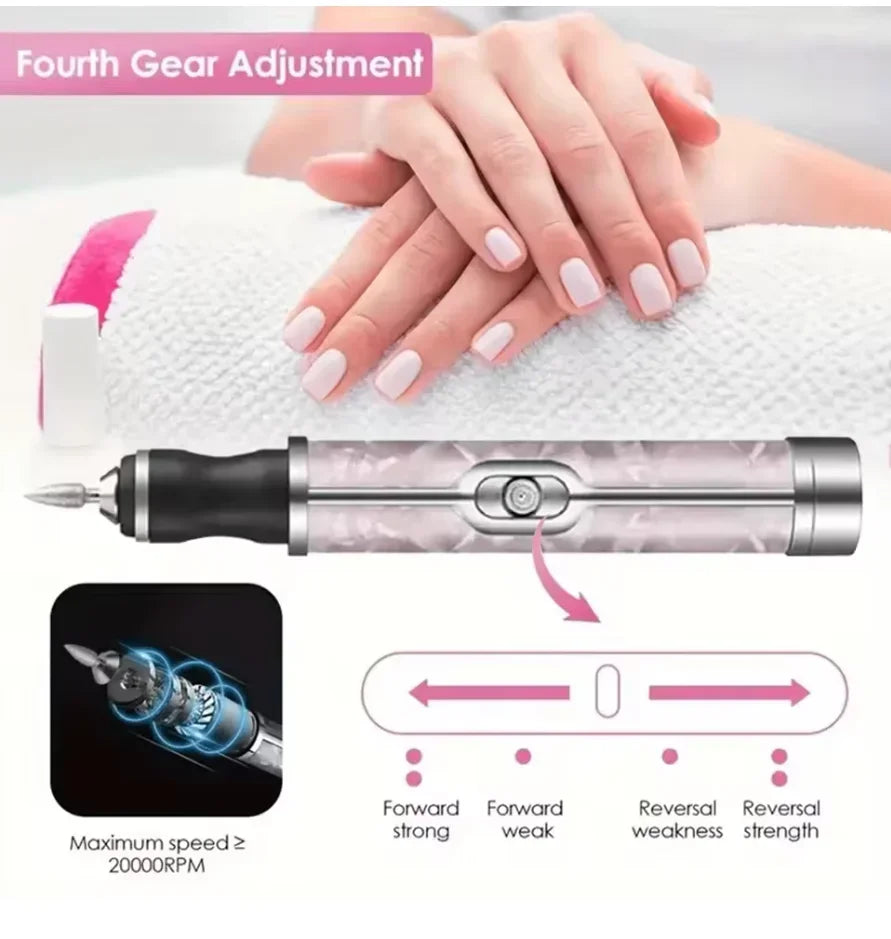 Nail art tools professional set electrical adjustment Rechargeable Electric Nail Grinder Nail Art Tools sets for Home Salon