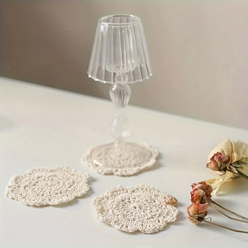 4pcs Coaster, hand-woven coaster, heat-insulated table mat, room decoration
