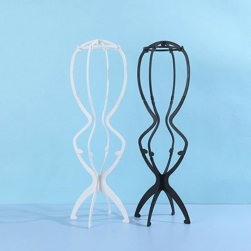 1PCS Collapsible Wig Stand 20 Inch Durable Wig Holder Portable Travel Wig Display Stand For Styling Long Wigs Women Hair Tool