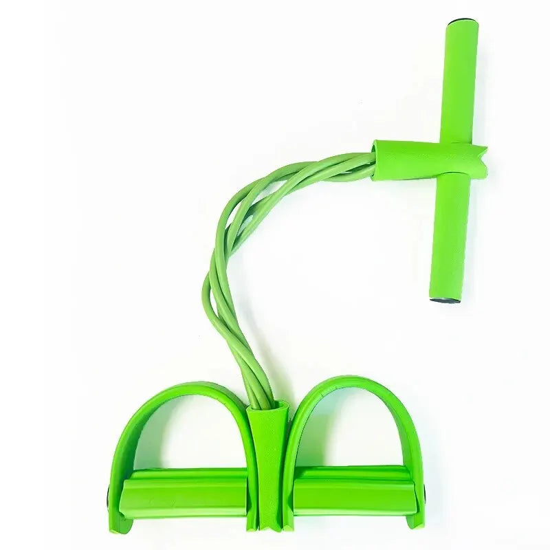 Tensor de pedales de cuatro tubos, equipo de fitness multifuncional para el hogar, banda elástica de fortalecimiento abdominal para yoga, cuerda de tensión