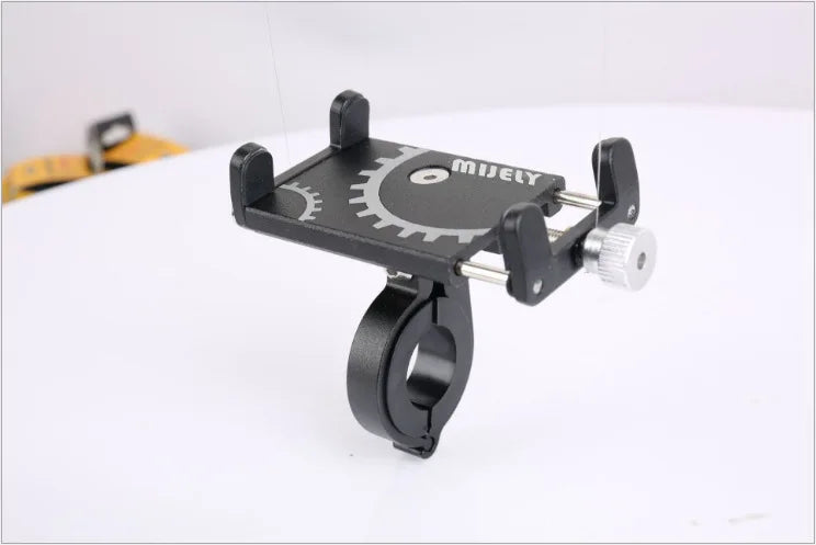 Soporte para teléfono de bicicleta, patinete, motocicleta, aleación de aluminio, antideslizante, clip GPS, soporte universal para teléfono de bicicleta