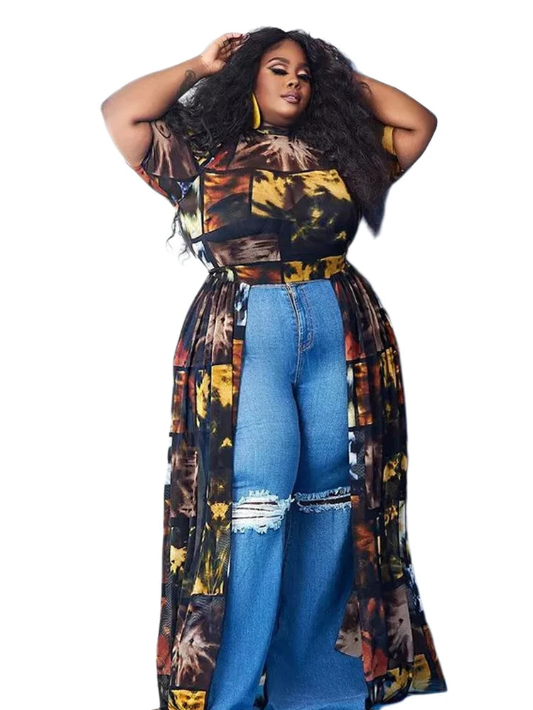 Blusas de mujer a la moda de verano elegante blusa de gasa talla grande tops 4xl 5xl venta al por mayor dropshipping