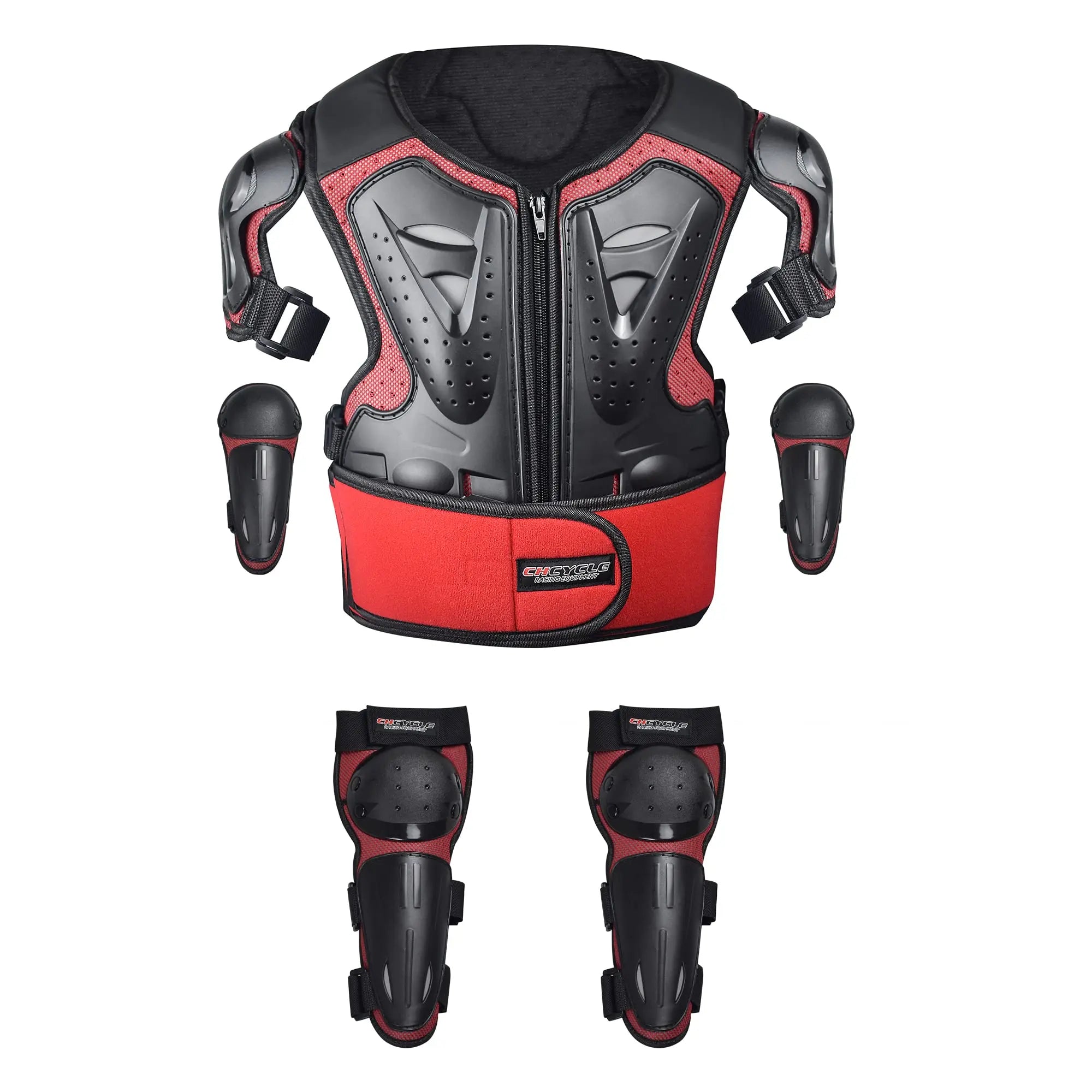 Kids Motorcycle Armor Suit Dirt Bike Gear Chest Protector Motocross for Kids Chest Protective Gear with Elbow Knee Pads Guards