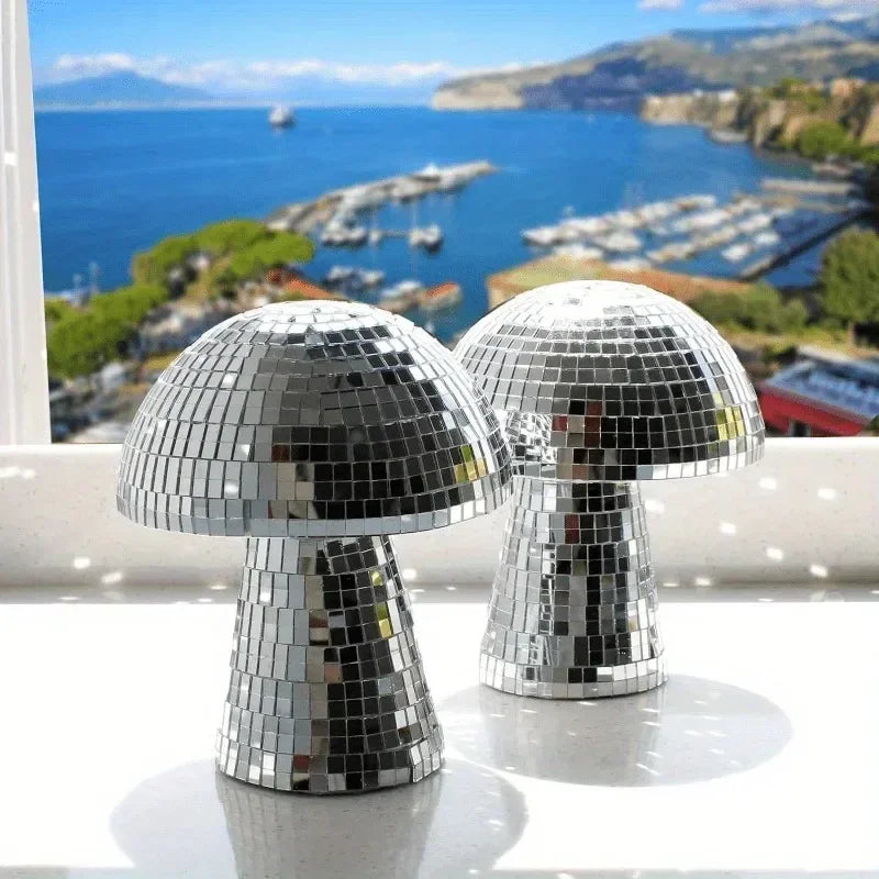Espejo Disco Ball Seta Reflejante Artesanía de Decoración del Hogar Adornos de Seta Decoración de Atmósfera para Bar Miniaturas