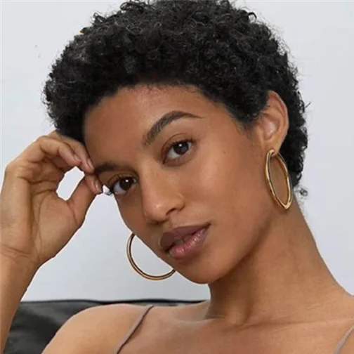 4" Afro Curly Pixie Wig
